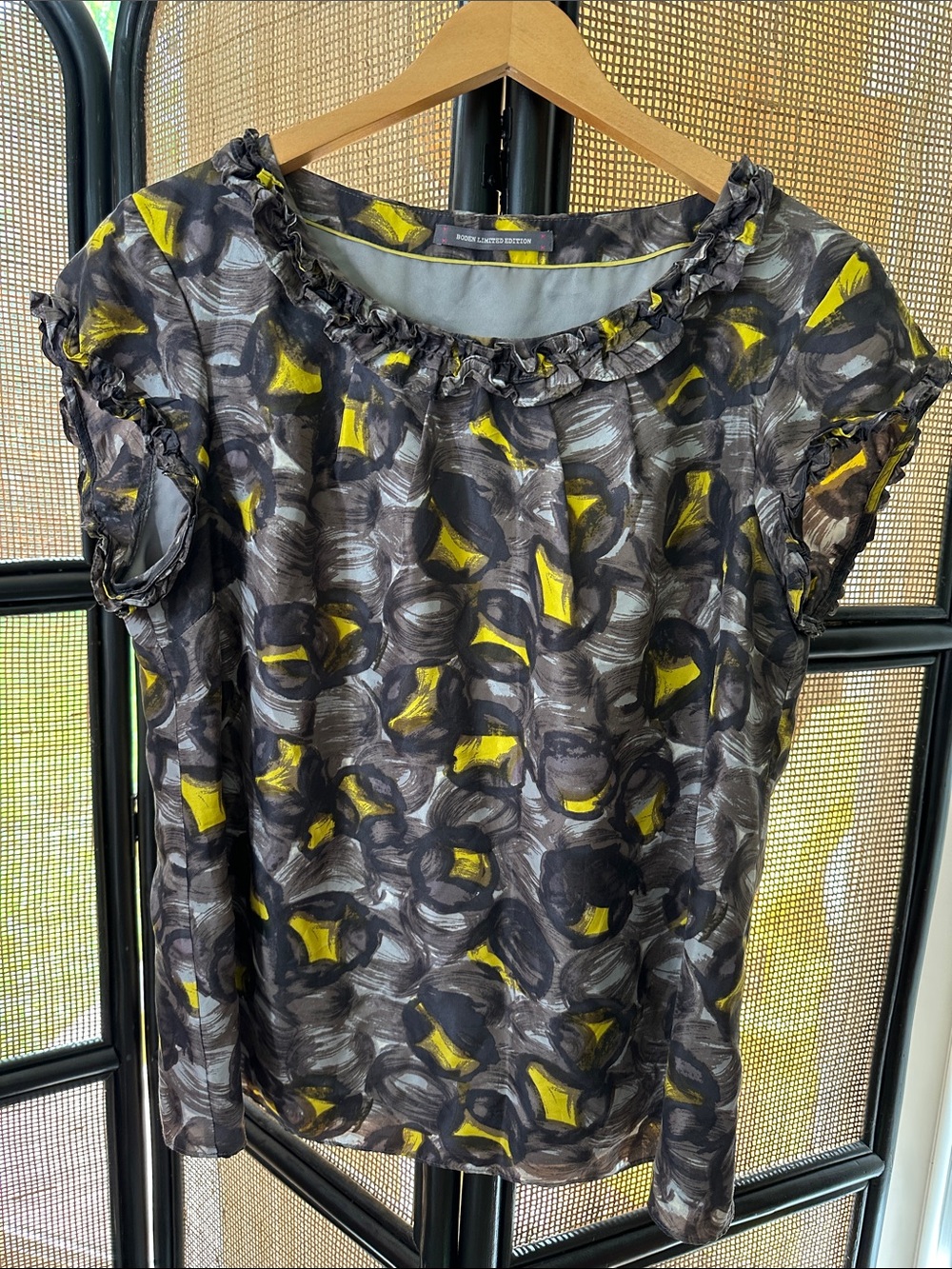 Boden Vintage 100% Silk Top size 14
